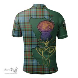 Scottish Walkinshaw Clan Tartan with Thistle and Scotland Map Tartan Plaid Polo Shirt Scottish Plaid Tartan Plaid - ScotsTee - scotstee.com