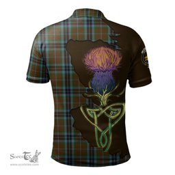 Scottish MacTavish Hunting Clan Tartan with Thistle and Scotland Map Tartan Plaid Polo Shirt Scottish Plaid Tartan Plaid - ScotsTee - scotstee.com