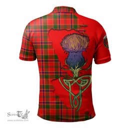 Scottish Munro Modern Clan Tartan with Thistle and Scotland Map Tartan Plaid Polo Shirt Scottish Plaid Tartan Plaid - ScotsTee - scotstee.com