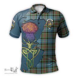 Scottish Paisley Clan Tartan with Thistle and Scotland Map Tartan Plaid Polo Shirt Scottish Plaid Tartan Plaid - ScotsTee - scotstee.com