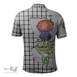 Scottish Wallace Dress Clan Tartan with Thistle and Scotland Map Tartan Plaid Polo Shirt Scottish Plaid Tartan Plaid - ScotsTee - scotstee.com
