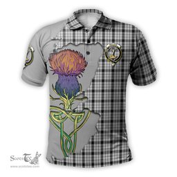 Scottish Wallace Dress Clan Tartan with Thistle and Scotland Map Tartan Plaid Polo Shirt Scottish Plaid Tartan Plaid - ScotsTee - scotstee.com