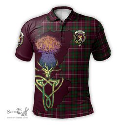 Scottish Stewart of Bute Hunting Clan Tartan with Thistle and Scotland Map Tartan Plaid Polo Shirt Scottish Plaid Tartan Plaid - ScotsTee - scotstee.com