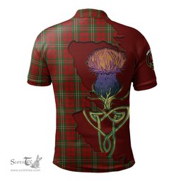 Scottish Scott Clan Tartan with Thistle and Scotland Map Tartan Plaid Polo Shirt Scottish Plaid Tartan Plaid - ScotsTee - scotstee.com