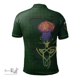 Scottish Skene or Tribe of Mar Clan Tartan with Thistle and Scotland Map Tartan Plaid Polo Shirt Scottish Plaid Tartan Plaid - ScotsTee - scotstee.com