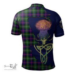 Scottish Malcolm Clan Tartan with Thistle and Scotland Map Tartan Plaid Polo Shirt Scottish Plaid Tartan Plaid - ScotsTee - scotstee.com