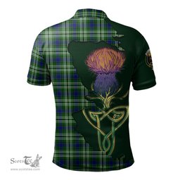 Scottish Spottiswood Clan Tartan with Thistle and Scotland Map Tartan Plaid Polo Shirt Scottish Plaid Tartan Plaid - ScotsTee - scotstee.com
