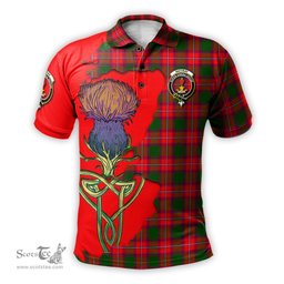 Scottish Rattray Modern Clan Tartan with Thistle and Scotland Map Tartan Plaid Polo Shirt Scottish Plaid Tartan Plaid - ScotsTee - scotstee.com