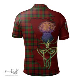Scottish MacNicol Clan Tartan with Thistle and Scotland Map Tartan Plaid Polo Shirt Scottish Plaid Tartan Plaid - ScotsTee - scotstee.com