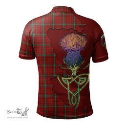 Scottish Morrison Ancient Clan Tartan with Thistle and Scotland Map Tartan Plaid Polo Shirt Scottish Plaid Tartan Plaid - ScotsTee - scotstee.com