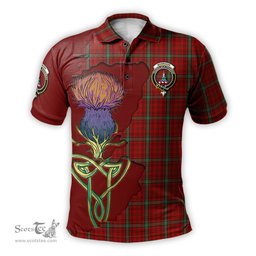 Scottish Morrison Ancient Clan Tartan with Thistle and Scotland Map Tartan Plaid Polo Shirt Scottish Plaid Tartan Plaid - ScotsTee - scotstee.com