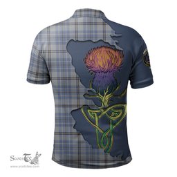 Scottish Tweedie Clan Tartan with Thistle and Scotland Map Tartan Plaid Polo Shirt Scottish Plaid Tartan Plaid - ScotsTee - scotstee.com