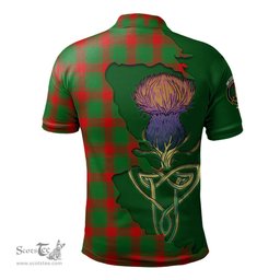 Scottish Middleton Modern Clan Tartan with Thistle and Scotland Map Tartan Plaid Polo Shirt Scottish Plaid Tartan Plaid - ScotsTee - scotstee.com