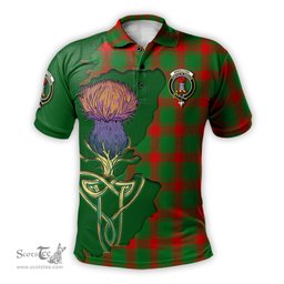Scottish Middleton Modern Clan Tartan with Thistle and Scotland Map Tartan Plaid Polo Shirt Scottish Plaid Tartan Plaid - ScotsTee - scotstee.com