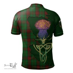 Scottish Maxwell Hunting Clan Tartan with Thistle and Scotland Map Tartan Plaid Polo Shirt Scottish Plaid Tartan Plaid - ScotsTee - scotstee.com