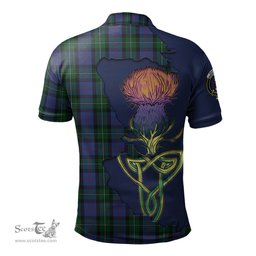 Scottish MacPhail Hunting Clan Tartan with Thistle and Scotland Map Tartan Plaid Polo Shirt Scottish Plaid Tartan Plaid - ScotsTee - scotstee.com