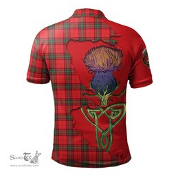 Scottish Seton Modern Clan Tartan with Thistle and Scotland Map Tartan Plaid Polo Shirt Scottish Plaid Tartan Plaid - ScotsTee - scotstee.com