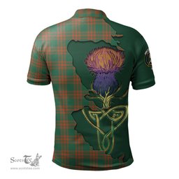 Scottish Menzies Green Ancient Clan Tartan with Thistle and Scotland Map Tartan Plaid Polo Shirt Scottish Plaid Tartan Plaid - ScotsTee - scotstee.com