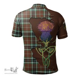 Scottish Thomson Hunting Modern Clan Tartan with Thistle and Scotland Map Tartan Plaid Polo Shirt Scottish Plaid Tartan Plaid - ScotsTee - scotstee.com