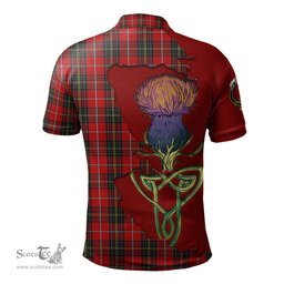 Scottish Orr Clan Tartan with Thistle and Scotland Map Tartan Plaid Polo Shirt Scottish Plaid Tartan Plaid - ScotsTee - scotstee.com