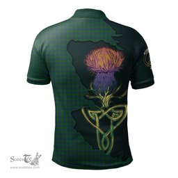 Scottish Montgomery Clan Tartan with Thistle and Scotland Map Tartan Plaid Polo Shirt Scottish Plaid Tartan Plaid - ScotsTee - scotstee.com