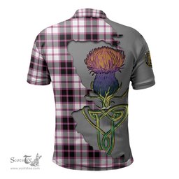 Scottish MacPherson Hunting Modern Clan Tartan with Thistle and Scotland Map Tartan Plaid Polo Shirt Scottish Plaid Tartan Plaid - ScotsTee - scotstee.com