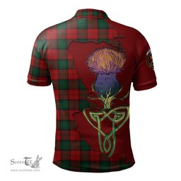 Scottish Stewart of Atholl Clan Tartan with Thistle and Scotland Map Tartan Plaid Polo Shirt Scottish Plaid Tartan Plaid - ScotsTee - scotstee.com