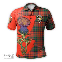 Scottish Stewart of Appin Ancient Clan Tartan with Thistle and Scotland Map Tartan Plaid Polo Shirt Scottish Plaid Tartan Plaid - ScotsTee - scotstee.com