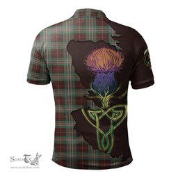 Scottish Scott Brown Ancient Clan Tartan with Thistle and Scotland Map Tartan Plaid Polo Shirt Scottish Plaid Tartan Plaid - ScotsTee - scotstee.com