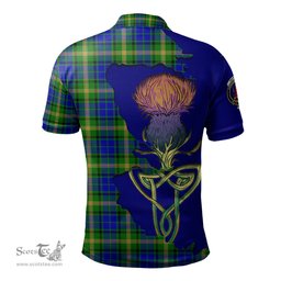 Scottish Maitland Clan Tartan with Thistle and Scotland Map Tartan Plaid Polo Shirt Scottish Plaid Tartan Plaid - ScotsTee - scotstee.com