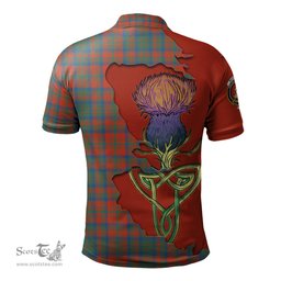 Scottish Matheson Ancient Clan Tartan with Thistle and Scotland Map Tartan Plaid Polo Shirt Scottish Plaid Tartan Plaid - ScotsTee - scotstee.com