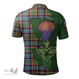 Scottish Norvel Clan Tartan with Thistle and Scotland Map Tartan Plaid Polo Shirt Scottish Plaid Tartan Plaid - ScotsTee - scotstee.com