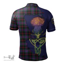 Scottish Nairn Clan Tartan with Thistle and Scotland Map Tartan Plaid Polo Shirt Scottish Plaid Tartan Plaid - ScotsTee - scotstee.com