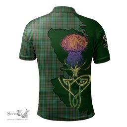 Scottish Ralston USA Clan Tartan with Thistle and Scotland Map Tartan Plaid Polo Shirt Scottish Plaid Tartan Plaid - ScotsTee - scotstee.com