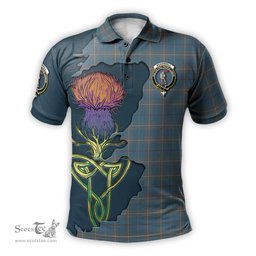 Scottish McKerrell of Hillhouse Dress Clan Tartan with Thistle and Scotland Map Tartan Plaid Polo Shirt Scottish Plaid Tartan Plaid - ScotsTee - scotstee.com