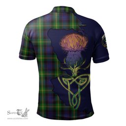 Scottish Watson Clan Tartan with Thistle and Scotland Map Tartan Plaid Polo Shirt Scottish Plaid Tartan Plaid - ScotsTee - scotstee.com