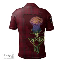 Scottish Stirling of Keir Clan Tartan with Thistle and Scotland Map Tartan Plaid Polo Shirt Scottish Plaid Tartan Plaid - ScotsTee - scotstee.com