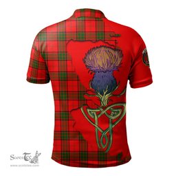 Scottish Maxwell Modern Clan Tartan with Thistle and Scotland Map Tartan Plaid Polo Shirt Scottish Plaid Tartan Plaid - ScotsTee - scotstee.com