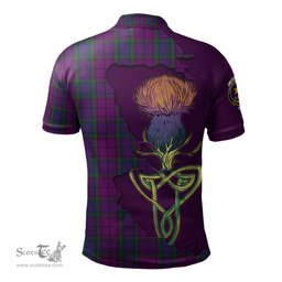 Scottish Wardlaw Clan Tartan with Thistle and Scotland Map Tartan Plaid Polo Shirt Scottish Plaid Tartan Plaid - ScotsTee - scotstee.com