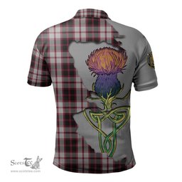 Scottish MacPherson Clan Tartan with Thistle and Scotland Map Tartan Plaid Polo Shirt Scottish Plaid Tartan Plaid - ScotsTee - scotstee.com