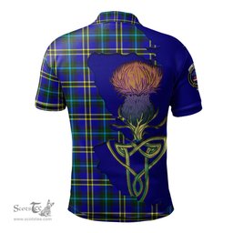 Scottish Weir Modern Clan Tartan with Thistle and Scotland Map Tartan Plaid Polo Shirt Scottish Plaid Tartan Plaid - ScotsTee - scotstee.com