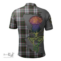 Scottish Stewart of Appin Dress Clan Tartan with Thistle and Scotland Map Tartan Plaid Polo Shirt Scottish Plaid Tartan Plaid - ScotsTee - scotstee.com