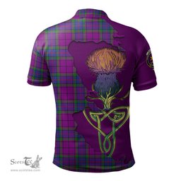 Scottish Wardlaw Modern Clan Tartan with Thistle and Scotland Map Tartan Plaid Polo Shirt Scottish Plaid Tartan Plaid - ScotsTee - scotstee.com