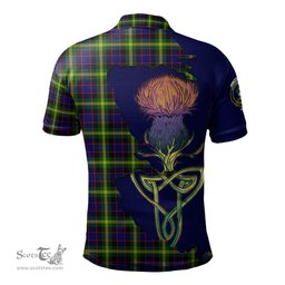 Scottish Watson Modern Clan Tartan with Thistle and Scotland Map Tartan Plaid Polo Shirt Scottish Plaid Tartan Plaid - ScotsTee - scotstee.com