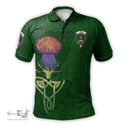 Scottish Mar Tribe Clan Tartan with Thistle and Scotland Map Tartan Plaid Polo Shirt Scottish Plaid Tartan Plaid - ScotsTee - scotstee.com