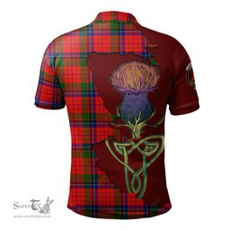 Scottish MacNicol of Scorrybreac Clan Tartan with Thistle and Scotland Map Tartan Plaid Polo Shirt Scottish Plaid Tartan Plaid - ScotsTee - scotstee.com