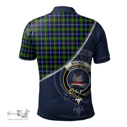 Scottish MacNeil of Barra Modern Clan Scotland Golf Plaid Polo Shirt with Scottish Flag Tartan Mens Polo Shirts Scottish Plaid Tartan Plaid - ScotsTee - scotstee.com