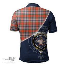 Scottish MacFarlane Ancient Clan Scotland Golf Plaid Polo Shirt with Scottish Flag Tartan Mens Polo Shirts Scottish Plaid Tartan Plaid - ScotsTee - scotstee.com