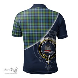 Scottish MacNeil of Barra Ancient Clan Scotland Golf Plaid Polo Shirt with Scottish Flag Tartan Mens Polo Shirts Scottish Plaid Tartan Plaid - ScotsTee - scotstee.com