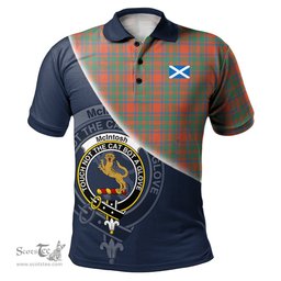 Scottish McIntosh Ancient Clan Scotland Golf Plaid Polo Shirt with Scottish Flag Tartan Mens Polo Shirts Scottish Plaid Tartan Plaid - ScotsTee - scotstee.com